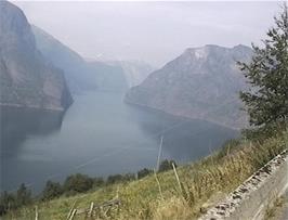 Aurlands fjord from a height of 396m above sea leavel